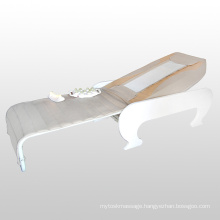 Space-saving OEM Home and Spa Electric Back Tilt Heated Massage Bed with JADE ROLLERS